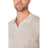 Liverpool - Men's S/S Johnny Collar Sweater Polo - Oatmeal