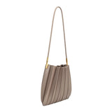 Melie Bianco - Carrie Pleated Vegan Leather Shoulder Bag - Mushroom