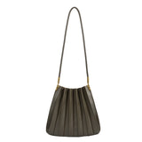 Melie Bianco - Carrie Pleated Vegan Leather Shoulder Bag - Tan