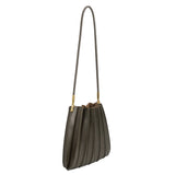 Melie Bianco - Carrie Pleated Vegan Leather Shoulder Bag - Tan