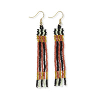 Ink + Alloy - Melissa Alternating Two Color Earrings - Rust