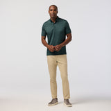 Mizzen + Main - Halyard Short Sleeve Polo - Pine Block Dot