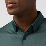 Mizzen + Main - Halyard Short Sleeve Polo - Pine Block Dot