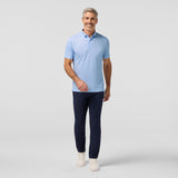 Mizzen + Main - Halyard Short Sleeve Polo - Skyline Blue Tight Diamond