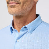 Mizzen + Main - Halyard Short Sleeve Polo - Skyline Blue Tight Diamond