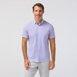 Mizzen + Main - Leeward SS Dress Shirt - Pink Salt Retro Boomerang