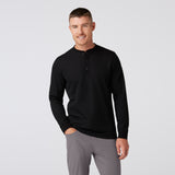 Mizzen + Main - Henderson Henley - Black Solid