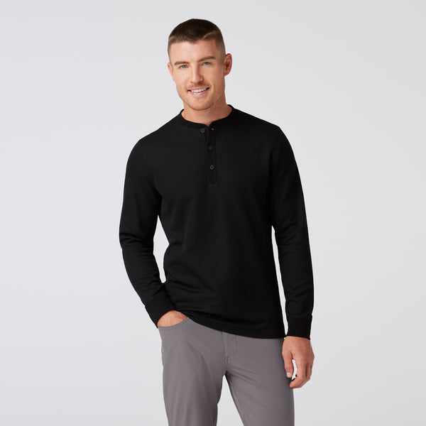 Mizzen + Main - Henderson Henley - Black Solid