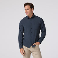 Mizzen + Main - City Flannel - Navy Heather