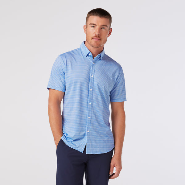 Mizzen + Main - Halyard SS Dress Shirt - Provence Woven Tile
