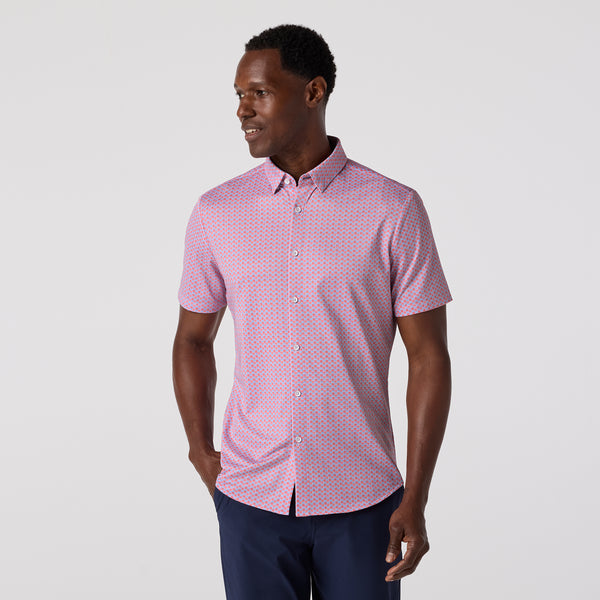 Mizzen + Main - Halyard SS Dress Shirt - Red Clay Weave