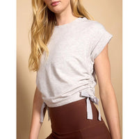 MPG Sport - Serene Side Cord Sleeveless Sweatshirt - Heather Oatmeal