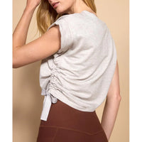 MPG Sport - Serene Side Cord Sleeveless Sweatshirt - Heather Oatmeal