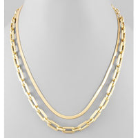 2 Chain Layer Choker - Gold