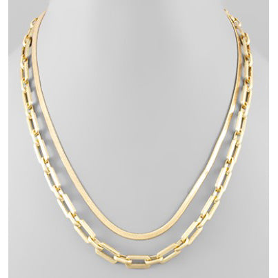 2 Chain Layer Choker - Gold