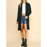 Pinch - Open Knitted Cardigan - Black