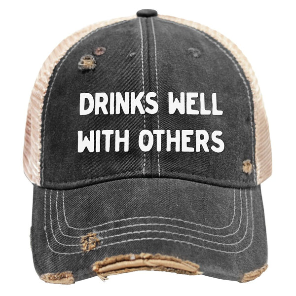 Retro Brand - Drinks Well With Others Hat - Black