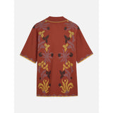 Scotch & Soda - Knitted Jaquard Short Sleeve Shirt - Desert Hawaiian Bossa Nova