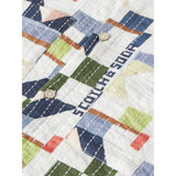 Scotch & Soda - Printed Stitched Relaxed-Fit Short-Sleeved Shirt - Patchwork Jacquard