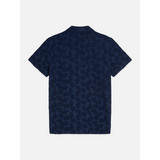 Scotch & Soda - Terry Jacquard Regular-Fit Short-Sleeved Shirt - Pageant Blue