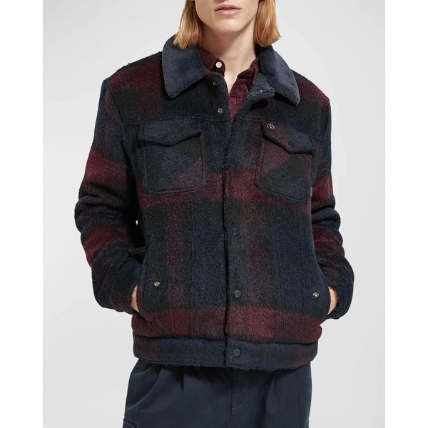 Scotch & Soda - Jacquard Trucker Jacket - Bordeaux Night