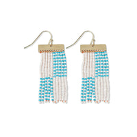 Ink + Alloy - Scout Rectangle Beaded Earrings - Turquoise