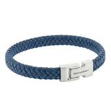 Steel & Barnett - Leather Bracelet Archie - Jeans Blue