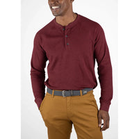 Tailor Vintage - Lightweight Stretch Waffle Henley - Zinfandel