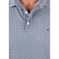 Tailor Vintage - UPF Polyester Jersey Heather Polo - Blue Fog Waves