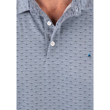 Tailor Vintage - UPF Polyester Jersey Heather Polo - Blue Fog Waves