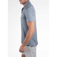 Tailor Vintage - UPF Polyester Jersey Heather Polo - Blue Fog Waves
