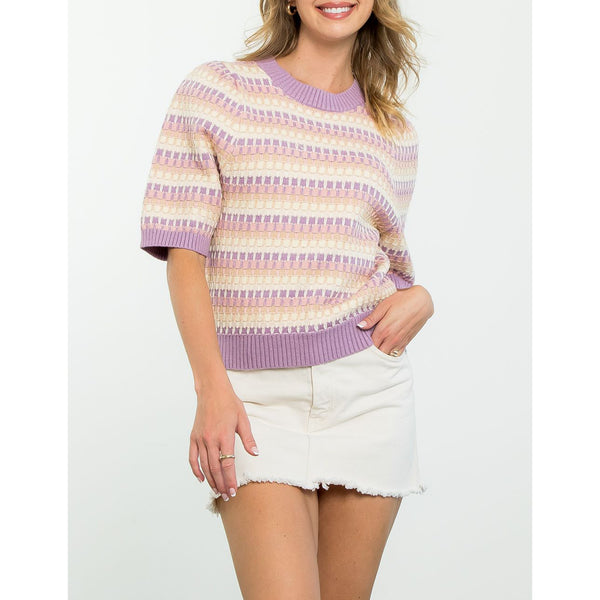 THML - Multi Color Knit Top - Lilac