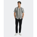 Vustra - White Crochet Camp Shirt - White/Black