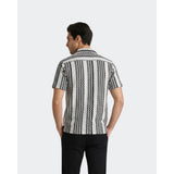 Vustra - White Crochet Camp Shirt - White/Black
