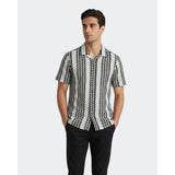 Vustra - White Crochet Camp Shirt - White/Black
