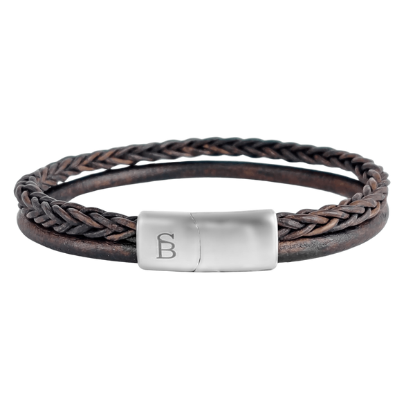 Steel & Barnett - Leather Bracelet Denby - Brown