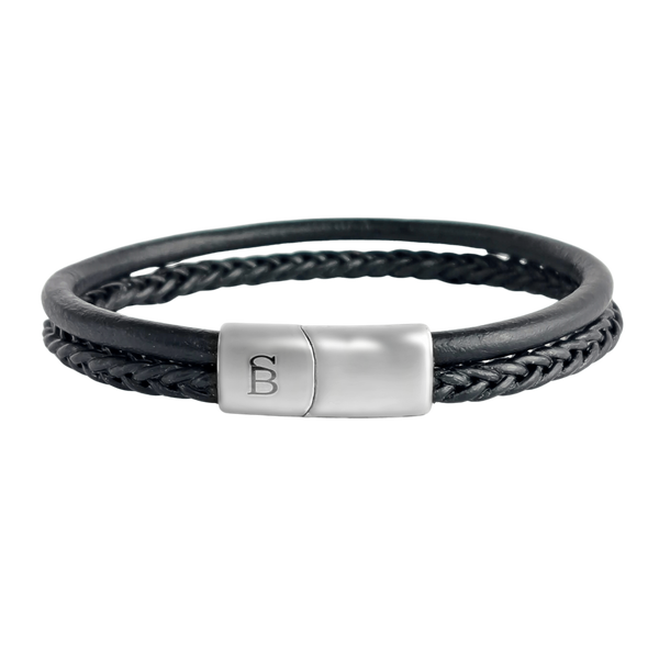 Steel & Barnett - Leather Bracelet Denby - Black