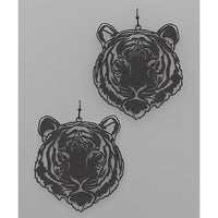 Tiger Filigree Earrings - Black