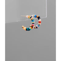 20mm Rubber Ring Beaded Hoops - Multicolor