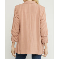 Entro - Solid Blazer Jacket - Blush