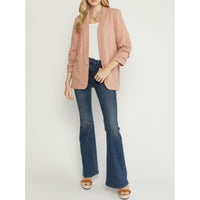Entro - Solid Blazer Jacket - Blush