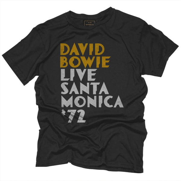Retro Brand - David Bowie Live Santa Monica '72 Black Label Tee - Black