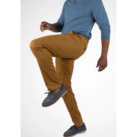 Tailor Vintage - Airotec Performance Stretch Bedford Cord Slim Chino Pant - Bronze Brown