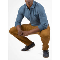 Tailor Vintage - Airotec Performance Stretch Bedford Cord Slim Chino Pant - Bronze Brown