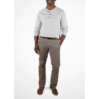 Tailor Vintage - Lightweight Stretch Waffle Henley - Oatmeal Heather