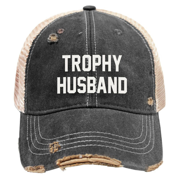 Retro Brand - Trophy Husband Snap Back Trucker Cap - Black