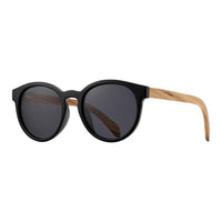 Blue Planet Eco-Eyewear - Andiz - Onyz / Zebra Wood + Smoke Polarized Lens
