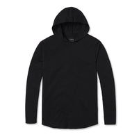 Cuts - AO Long Sleeve Hooded Curve Hem Tee - Black