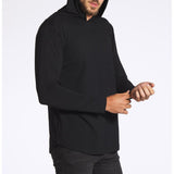 Cuts - AO Long Sleeve Hooded Curve Hem Tee - Black