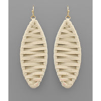 Ivory Suede Teardrop Earrings